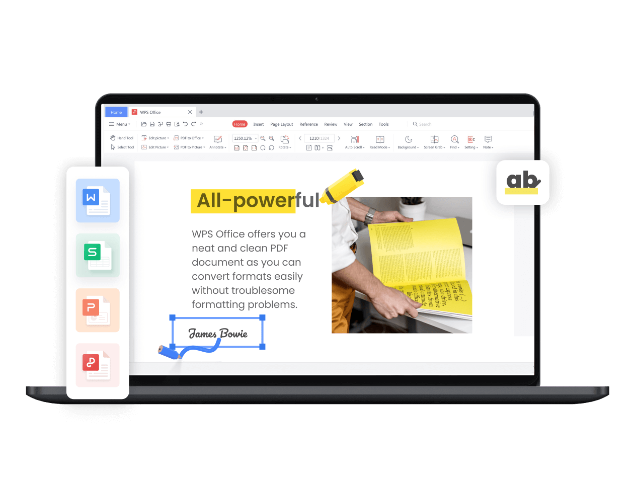 WPS Office企业版会员中心与WPS Office AI深色霓虹展示